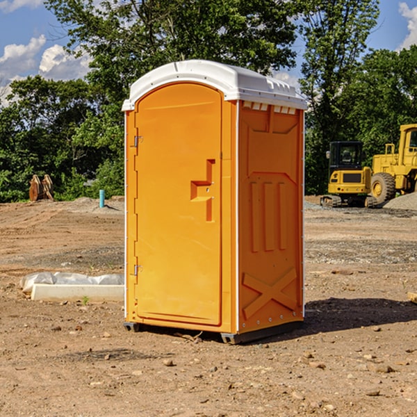 how often are the portable restrooms cleaned and serviced during a rental period in Haskell TX